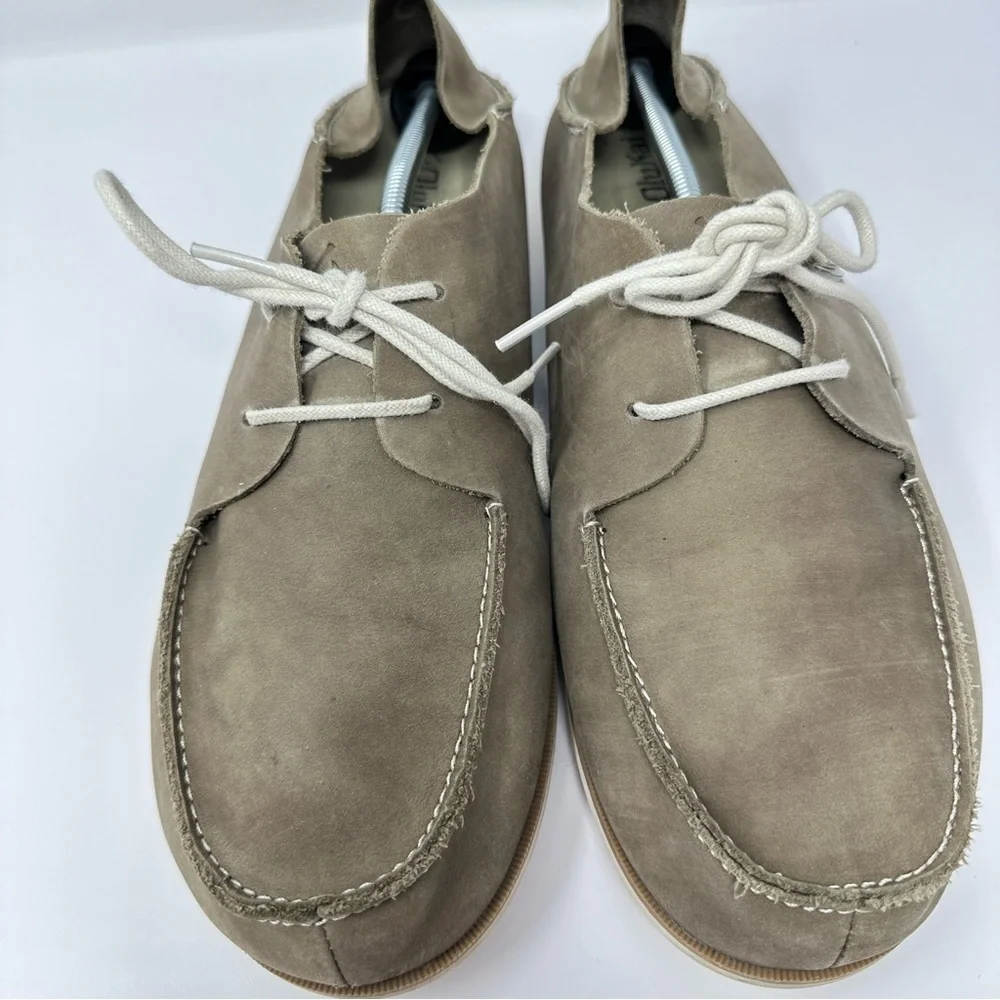 Olukai Holokai Leather Lace Up Boat Shoes Loafers